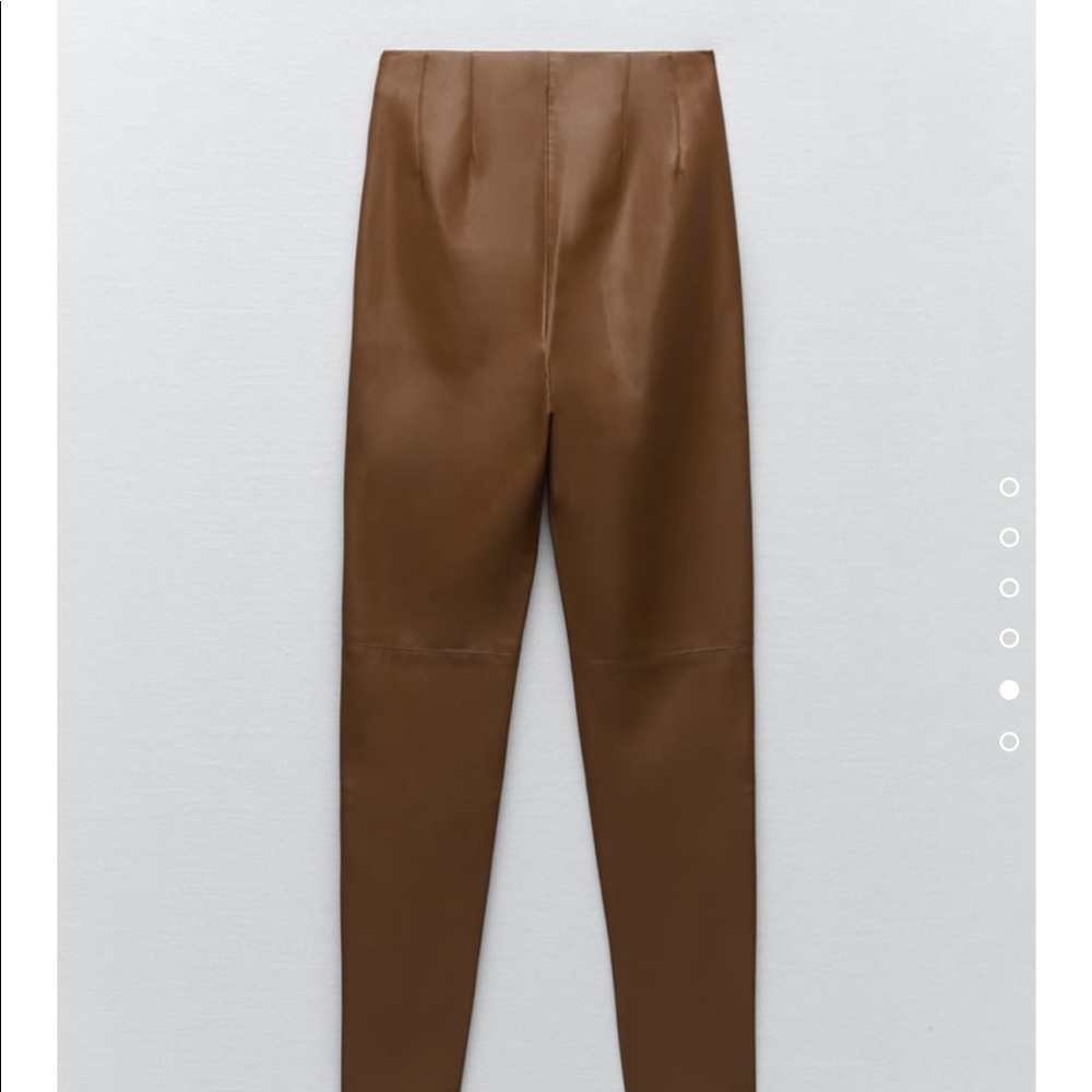 NWT ZARA leather legging high rise - Picture 4 of 10